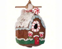 Gingerbread Chalet Felt Bird House-DZI484047
